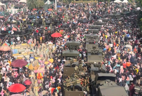 Kondisi Perayaan HUT TNI 80 di Monas